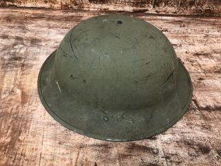 Vintage Wwi Ww1 Us Army Metal Helmet Doughboy W/liner & Chinstrap Estate