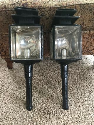 Pair Coach Carriage Lanterns Lamps 19th Century Holland & Holland London 23” T