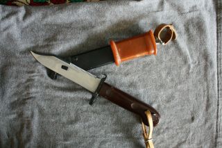 Hungarian AK 47 Bayonet and With Wire Cutter Scabbard 2