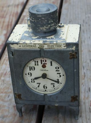 Antique Warren Telechron Co.  General Electric Ge Refrigerator Desk Shelf Clock