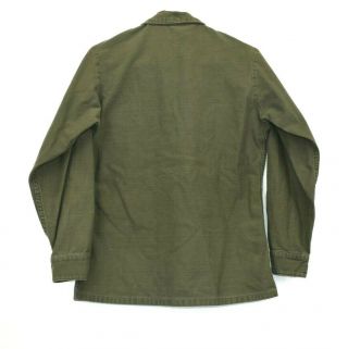 Vintage U.  S.  Army Men ' s Size 14 1/2 x 31 Button Up Green Uniform Shirt 2