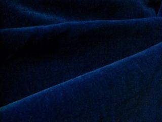 Antique Royal Blue Velvet Upholstrey Fabric 3yds 9 " Long