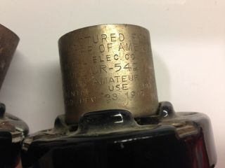 RCA Tube sockets UR - 542,  patent Dec 23,  1919 embossed 3