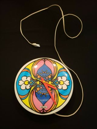 Peter Max " Psychedelic " Wall Clock.  1970 