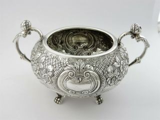 Magnificent Quality Irish Silver Sugar Bowl,  Dublin 1822 E Power Very Heavy 415g