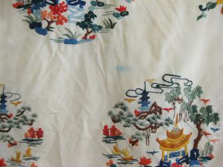 Fine Old Chinese White Silk Embroidered Imperial Court Robe 3
