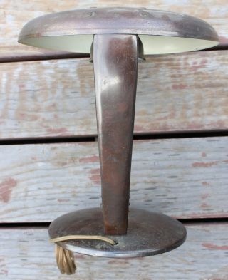 Antique Faries Art Deco Brass Table Lamp Streamline Modern Cobra No.  60243 12 