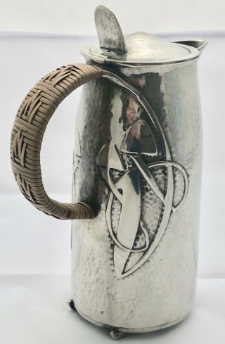 large liberty & co tudric pewter hot water jug archibald knox 0231 2