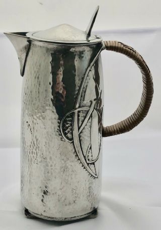 large liberty & co tudric pewter hot water jug archibald knox 0231 8
