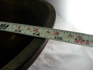 VTG Antique Farmhouse Red Wooden Dough Bowl Out of Round Oval 14.  5x14 Primitive 8