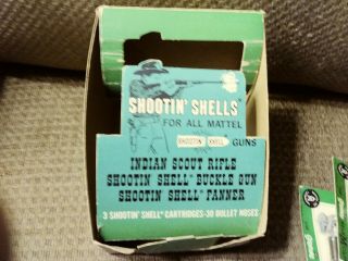 NOC Mattel Shootin Shell Paks And Display Box With 7 Paks Of Shootin Shells 2