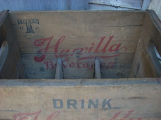 Antique Vintage 1947 John HARVILLA Beverages Wood Crate Case Box Minersville PA 6