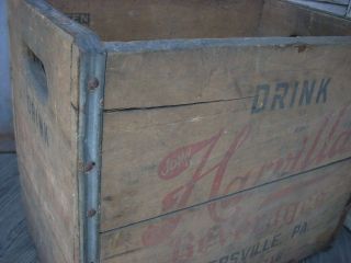 Antique Vintage 1947 John HARVILLA Beverages Wood Crate Case Box Minersville PA 9