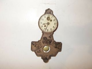 Lux Tin " Niagara " Miniature Pendulette Clock Circa.  1930
