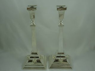 Stunning Pair,  Solid Silver Candlesticks,  1932,  854gm
