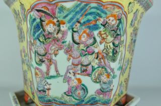 Estate Fine BIG China Chinese Famille Rose Porcelain Planter Tray Scholar Art 5