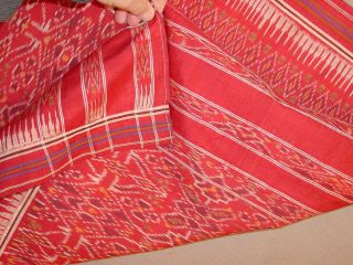 WONDERFUL ANTIQUE SILK BALI INDONESIA IKAT NUSA PENIDA HG 2