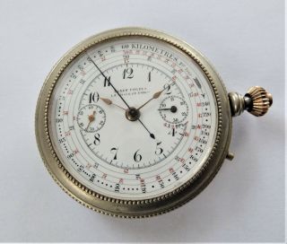 1900 Metal Cased Chronograph 17 Jewelled Swiss Lever Pocket Watch
