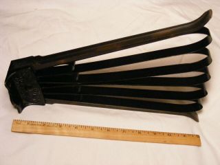 Antique Sunflower Garment Holder,  Coat Hanger,  1910 patent,  cast iron body 7