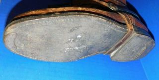 Antique Vtg Leather Calvary Strap Buckle Boots Military Spurs Lace Guards Mens 8