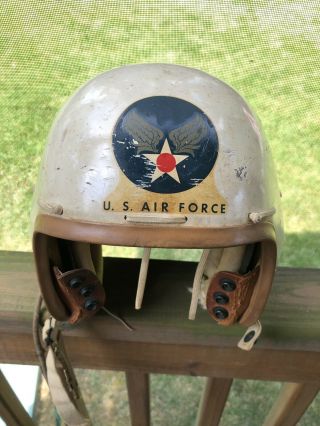 Authentic U.  S.  Air Force Pilot Helmet With Comms - Vintage Af