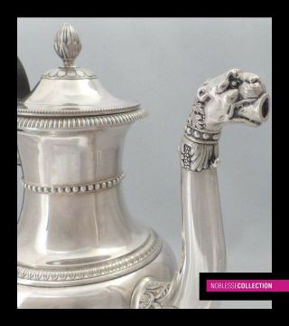 ANTIQUE 1820s FRENCH STERLING SILVER COFFEE POT 11.  2 in.  Empire Paris 1819 - 1838 5