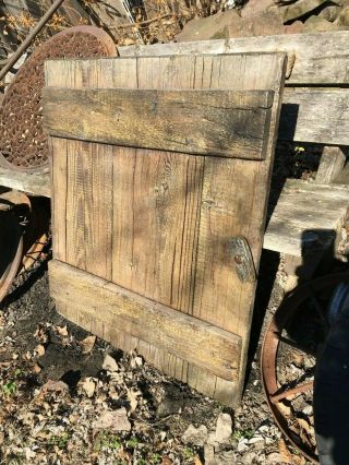 Vtg Wood Barn Silo Door Primitive Wall Art Barn Door Country Cottage 30 x 34 2