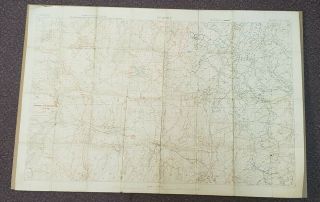 Vintage Wwi Us Army Military France French Trench Map Dated 1918