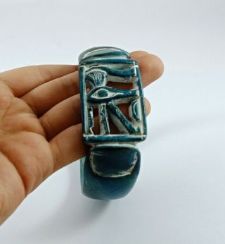 Rare Bracelet Egyptian Eye Hours Ancient Antique Carved Stone Unique