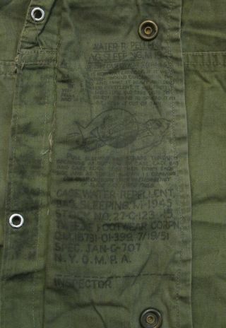 U.  S.  Army M - 1949 Mountain Down Sleeping Bag & Case Reg 1967 8