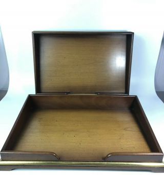 (2) Vintage Mid Century Modern MCM Desk Paper Holder 2