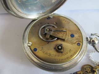 1886 18s Waltham pocket watch full hunter solid silver v.  g. , 6