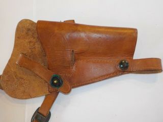 VTG 1940 ' s WW2 US Leather Shoulder Holster Enger - Kress For 45 Pistol 5