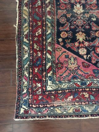 Antique Distressed Hand Knotted 5 ' x 6 ' Oriental Turkish Persian Style Wool Rug 7
