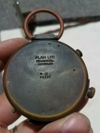 Ww1 Era Plan Ltd All Brass Compass 3