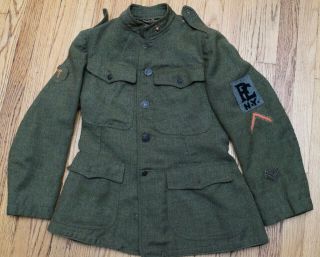 World War 1 Wool Army Jacket Tunic With Patches
