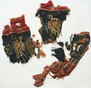 Ancient Coptic Textile Fragment - Bird Pattern,  Egypt,  Christian Arts