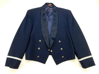 Us Air Force Officer Military Formal Mess Dress Blue Poly/wool Jacket 44 Regular