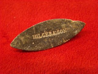 Dug " Hilger & Sons " Marked Cast Brass Emblem From Us Camp Near Richmond Va.
