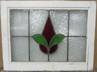Mid Sized Old English Leaded Stained Glass Window Abstract Drop 23.  5 " X 18 "