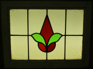 MID SIZED OLD ENGLISH LEADED STAINED GLASS WINDOW Abstract Drop 23.  5 