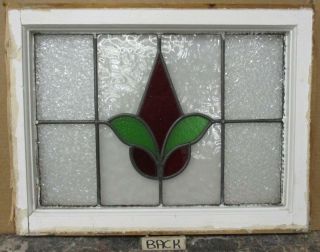 MID SIZED OLD ENGLISH LEADED STAINED GLASS WINDOW Abstract Drop 23.  5 