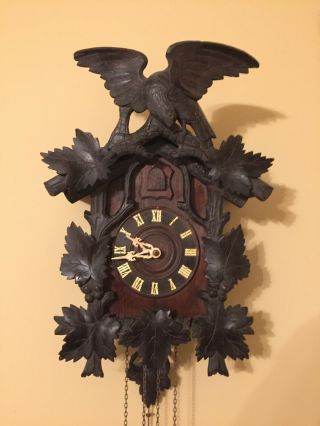 Vintage German Eagle Top Cuckoo Clock