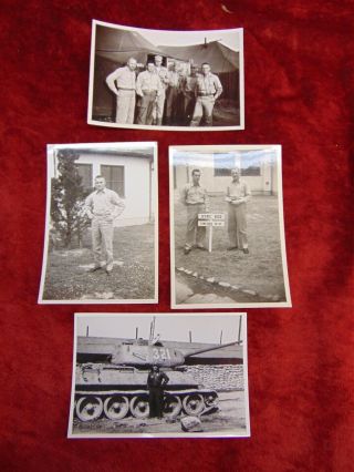4 B&w Photos Wwii/korea Flying Ace Moh Ken Walsh Japan Itami Air Force Base