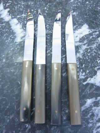 4 X Carl Aubock Knives / Horn Handle / Amboss Austria /