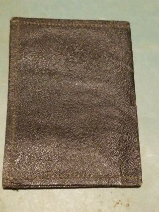 German Wwii Wehrmacht Soldiers Leather Wallet Trappen - Ausweis Id Book - No Papers