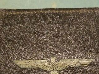 GERMAN WWII WEHRMACHT SOLDIERS LEATHER WALLET TRAPPEN - AUSWEIS ID BOOK - No Papers 3