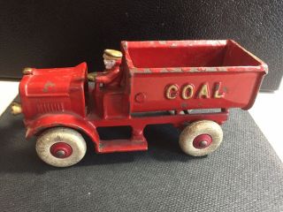 Rare Antique Hubley/kenton Cast Iron Coal Truck (early 1900s)