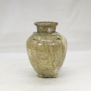 G819: Rare,  Real Japanese Excavated Earthenware Of Seto Of About 1000 Years Ago