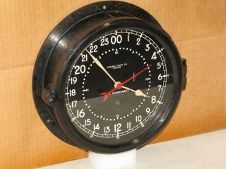 Chelsea U.  S.  Air Force Clock 8 1/2 In Circa 1966 Vietnam Era 24 Hr.  Dial Restored